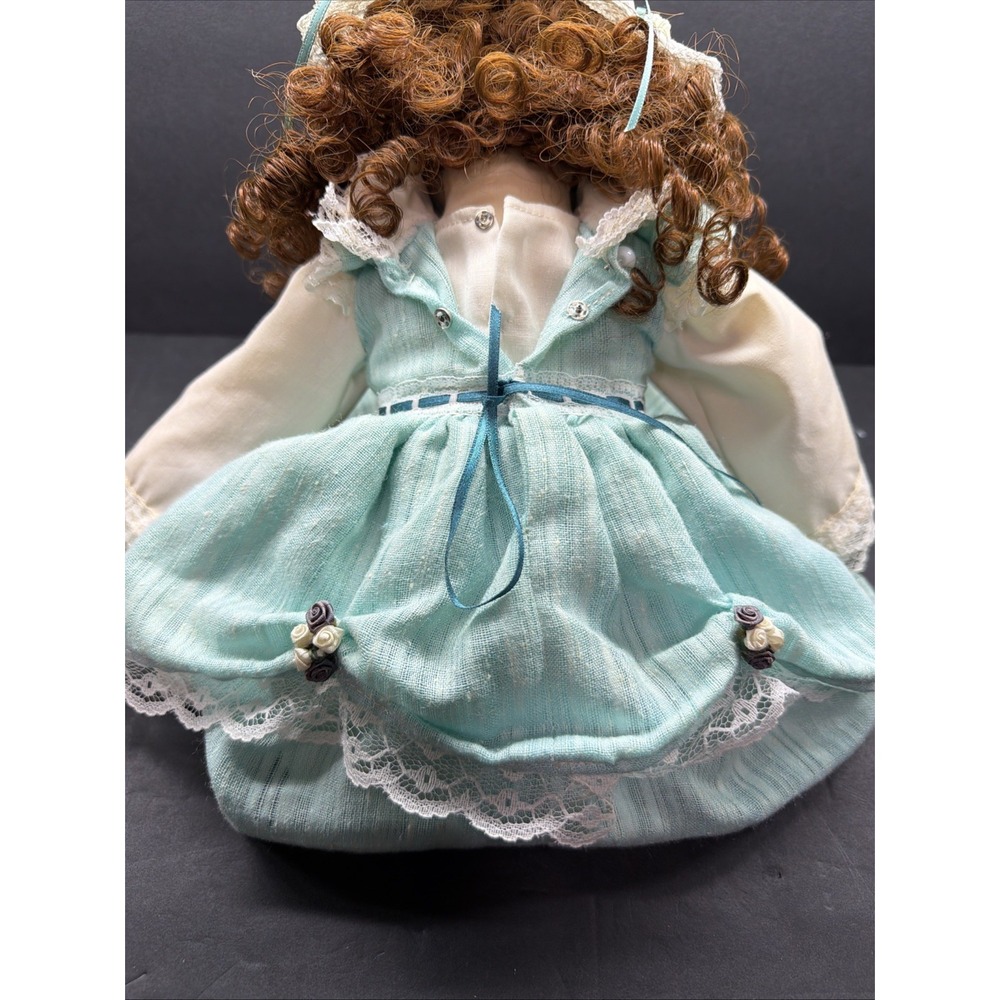 RARE Victorian Alice in Wonderland Needlepoint 18" Doll UNIQUE beauty - Picture 7 of 11